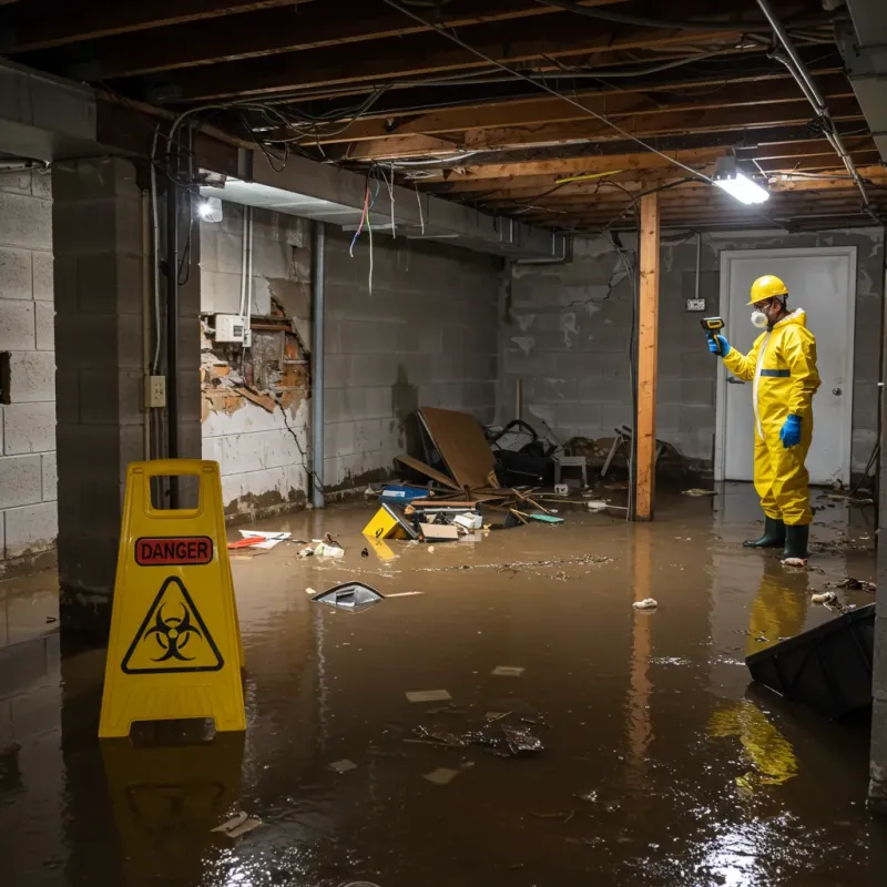 Flooded Basement Electrical Hazard in Nahant, MA Property